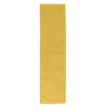 Premium Terry Velour Fitnes Towel, 12 Inch X 44 Inch Yellow